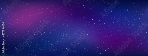 Star universe and stardust in deep space background and gradient sky galaxy in the night with nebula in the cosmos. Vector Illustration.