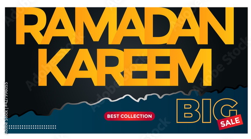 Ramadan sale, web header and banner design for poster, ramadan greeting card Illustration, background, flyer,illustration, brochure and sale background.