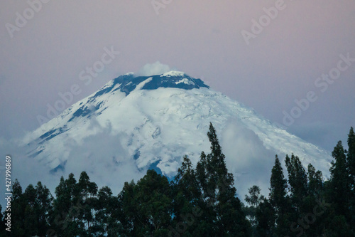 snow covered mountains