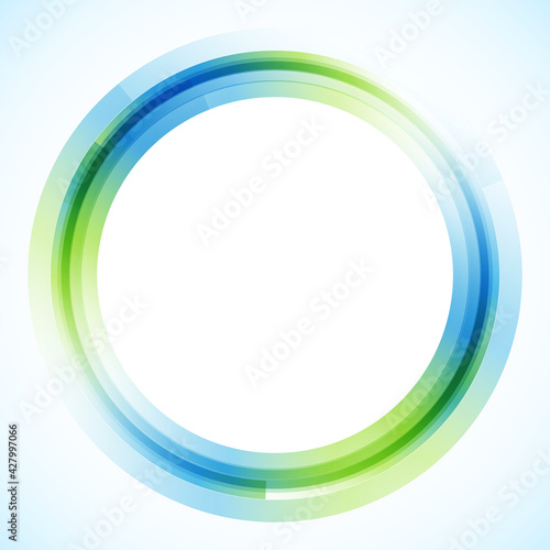 Geometric frame from circles, vector abstract background, wallpaper