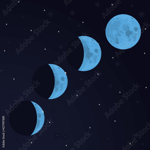 waxing crescent moon