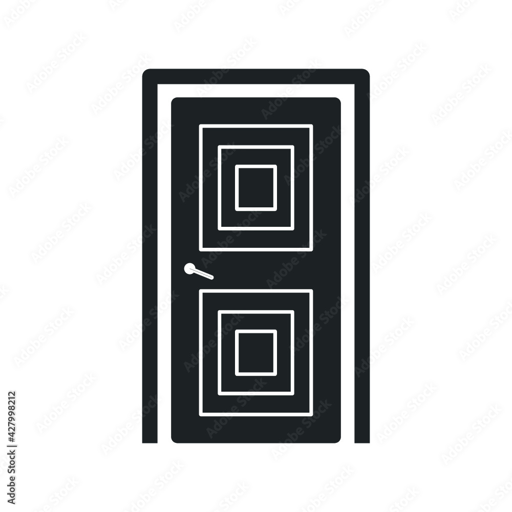 Door icon, isolated. Flat design Door icon, isolated. Flat design