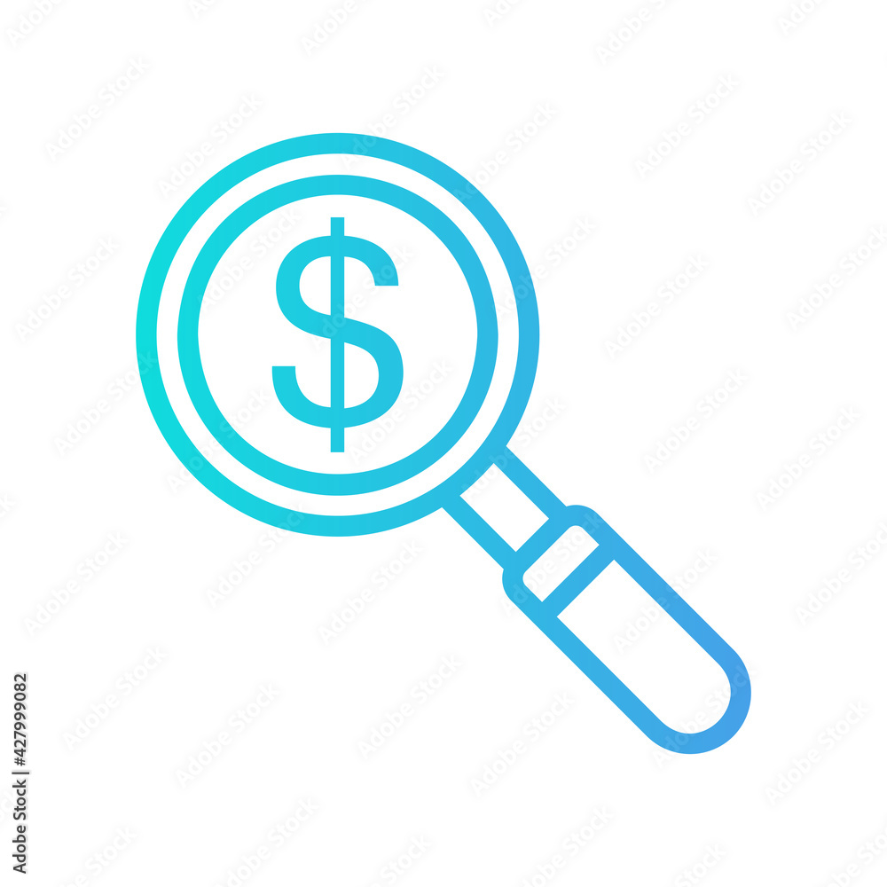 Search icon vector illustration in gradient style about marketing and growth for any projects Search icon vector illustration in gradient style about marketing and growth for any projects