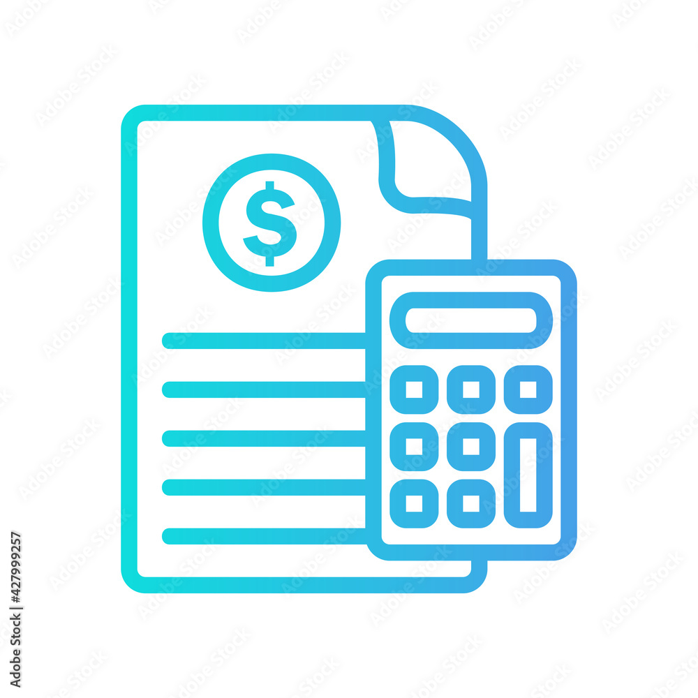 Calculator icon vector illustration in gradient style about marketing and growth for any projects Calculator icon vector illustration in gradient style about marketing and growth for any projects
