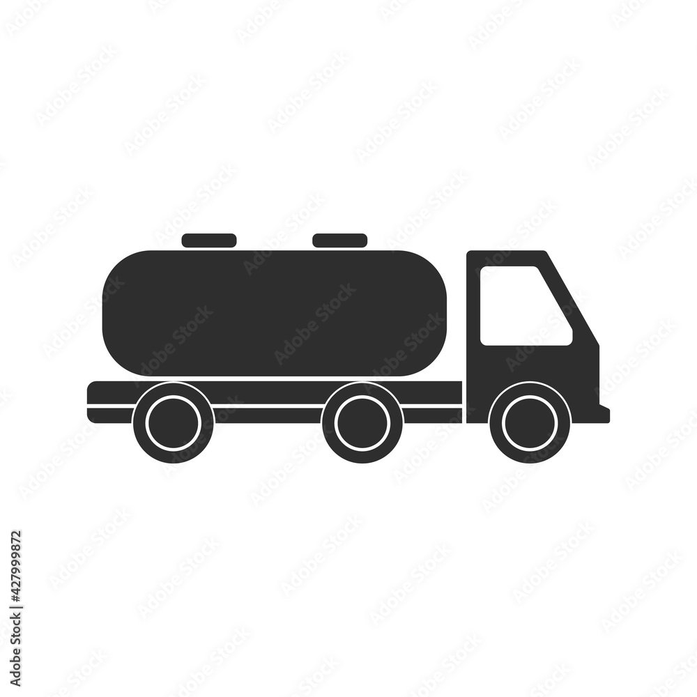 oil truck black and white