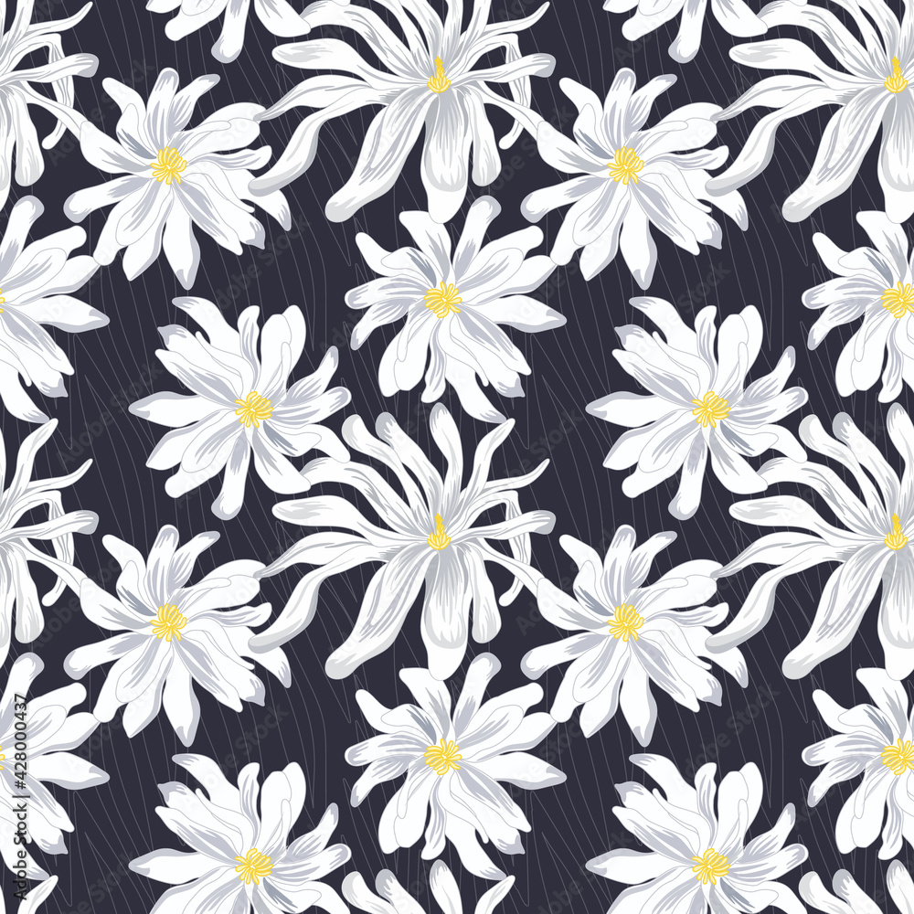 Vector Magnolia seamless pattern design Vector Magnolia seamless pattern design