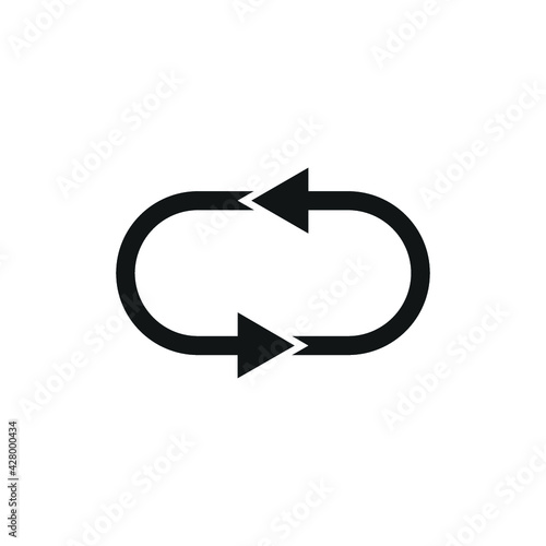 Rotation arrow icon vector symbol logo illustration