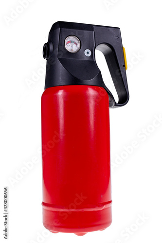 A fire extinguisher used to extinguish small fires. Fire-fighting accessories used in passenger cars.