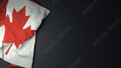 Εκτύπωση καμβά Canadian Flag on dark background