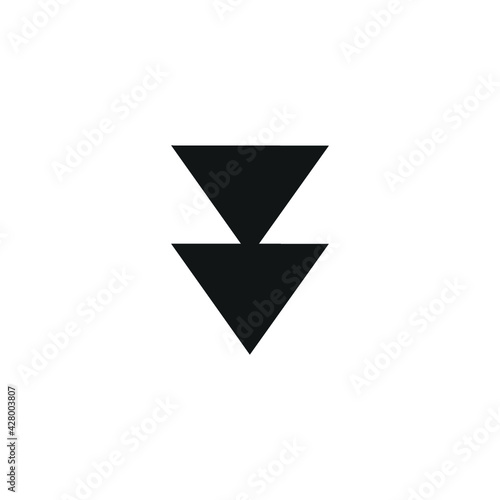 Free Download Downward arrows vector icon - GFXLoad