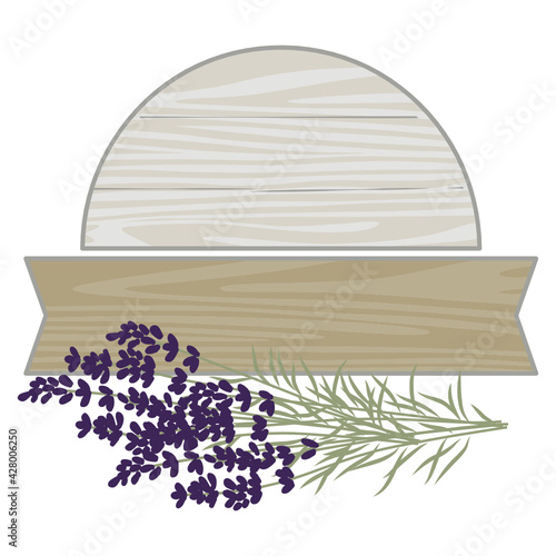 lavender and wooden boad