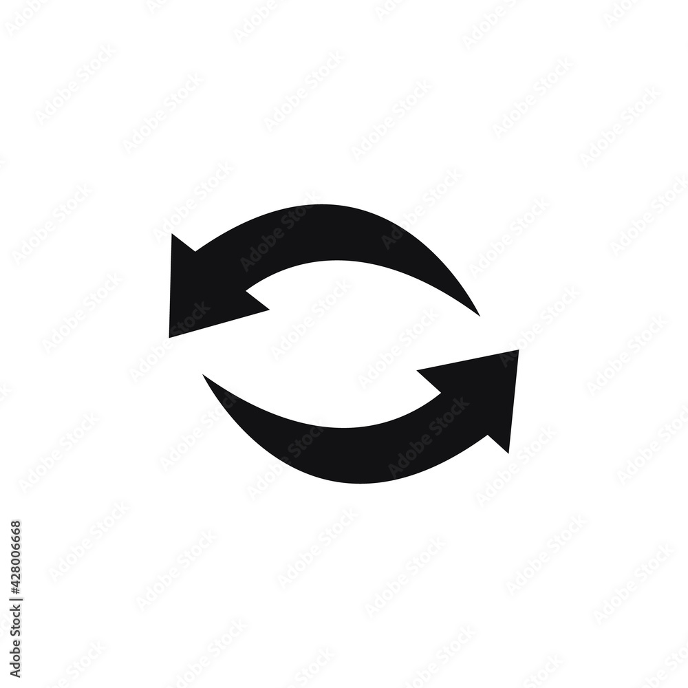 update sign glyph icon. Simple illustration update sign glyph icon. Simple illustration