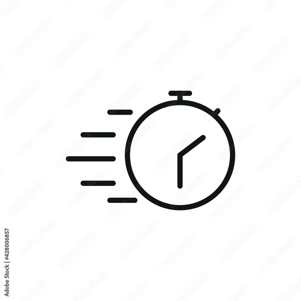 stopwatch icon. Simple thin line, outline vector of Time icons stopwatch icon. Simple thin line, outline vector of Time icons