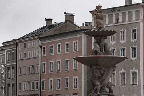Brunnen am Residenzplatz in Salzburg