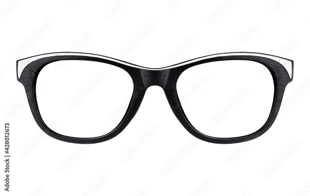 Glasses  isolated on white background for applying on a portrait. Design element with clipping path