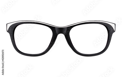 Glasses isolated on white background for applying on a portrait. Design element with clipping path