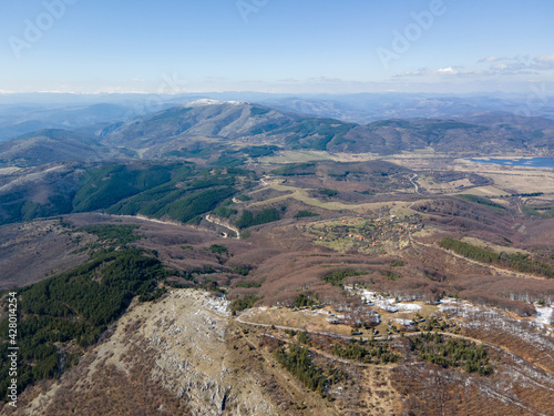 Aerial winter view of Konyavska mountain near Viden Peak, Bulgaria © Stoyan Haytov