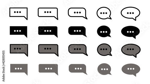 Speech bubbles, chat, instant messanger, communication icons set isolated on white background
