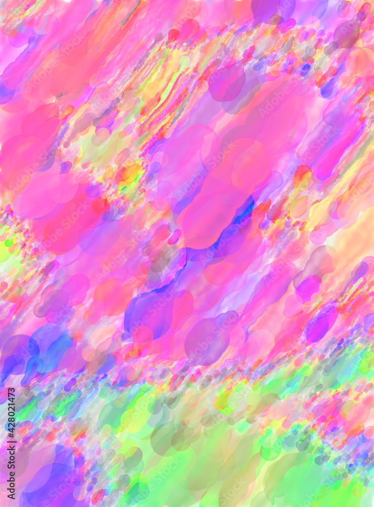 Contemporary art. Hand made painting. Modern artwork. Painting with brushstrokes of watercolor on surface. 2d illustration. Artistic background image. Abstract painting on canvas. Colorful texture.