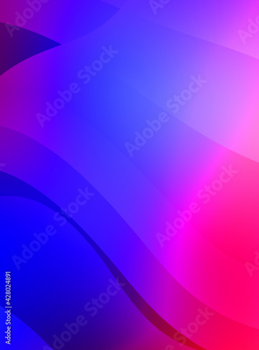 Abstract background with colorful gradient. Vibrant graphic wallpaper with stripes design. Fluid 2D illustration of modern movement.