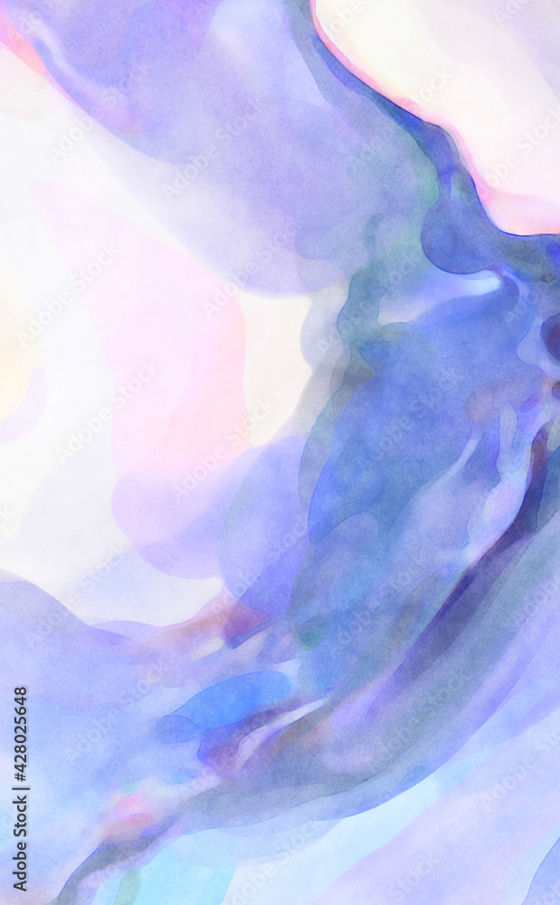 Fototapeta premium Handmade surreal abstract pattern watercolor. Modern artistic painting. 2d illustration. Texture backdrop painting mix. Creative wall art. Contemporary art