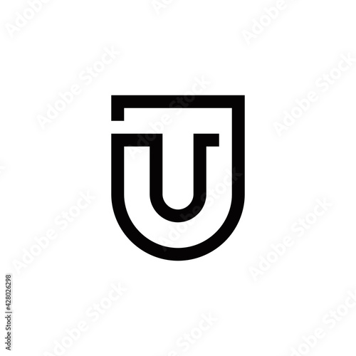 u t ut tu initial logo design vector template