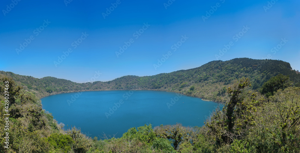 lake and mountains in Ipala volcano Guatemala