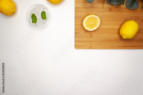 Vegetables and Fruits on white background