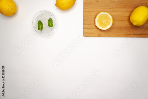 Vegetables and Fruits on white background