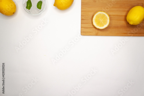 Vegetables and Fruits on white background
