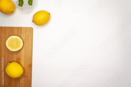 Vegetables and Fruits on white background