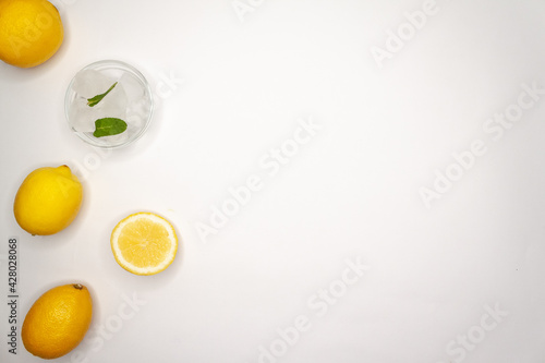 Vegetables and Fruits on white background
