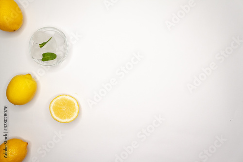 Vegetables and Fruits on white background
