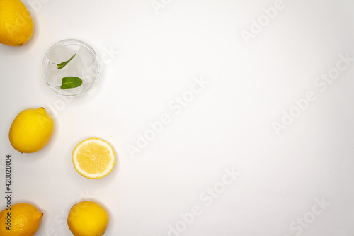 Vegetables and Fruits on white background