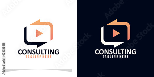 consulting media logo icon vector isolated