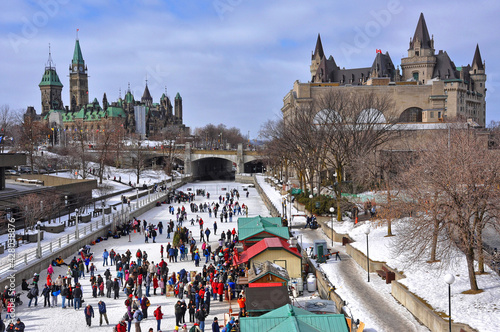 Winterlude celebration on the Rideau Canal in Ottawa, Canada photo