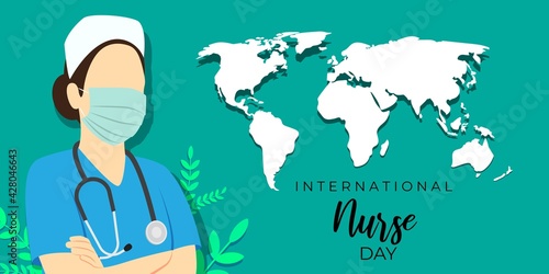 vector illustration for international nurse day.