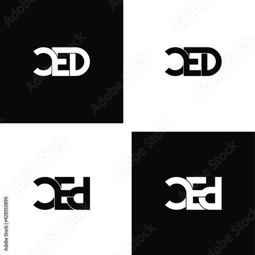 ced letter original monogram logo design