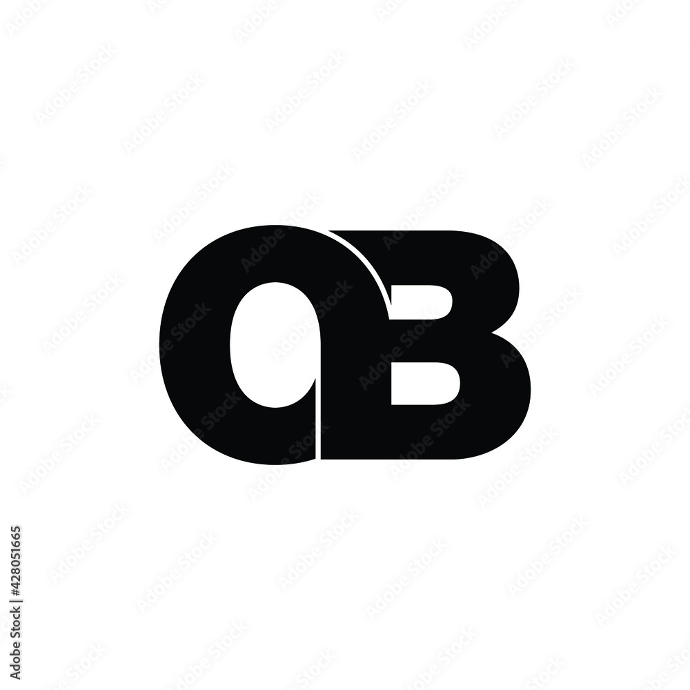 Letter OB simple logo design vector Letter OB simple logo design vector