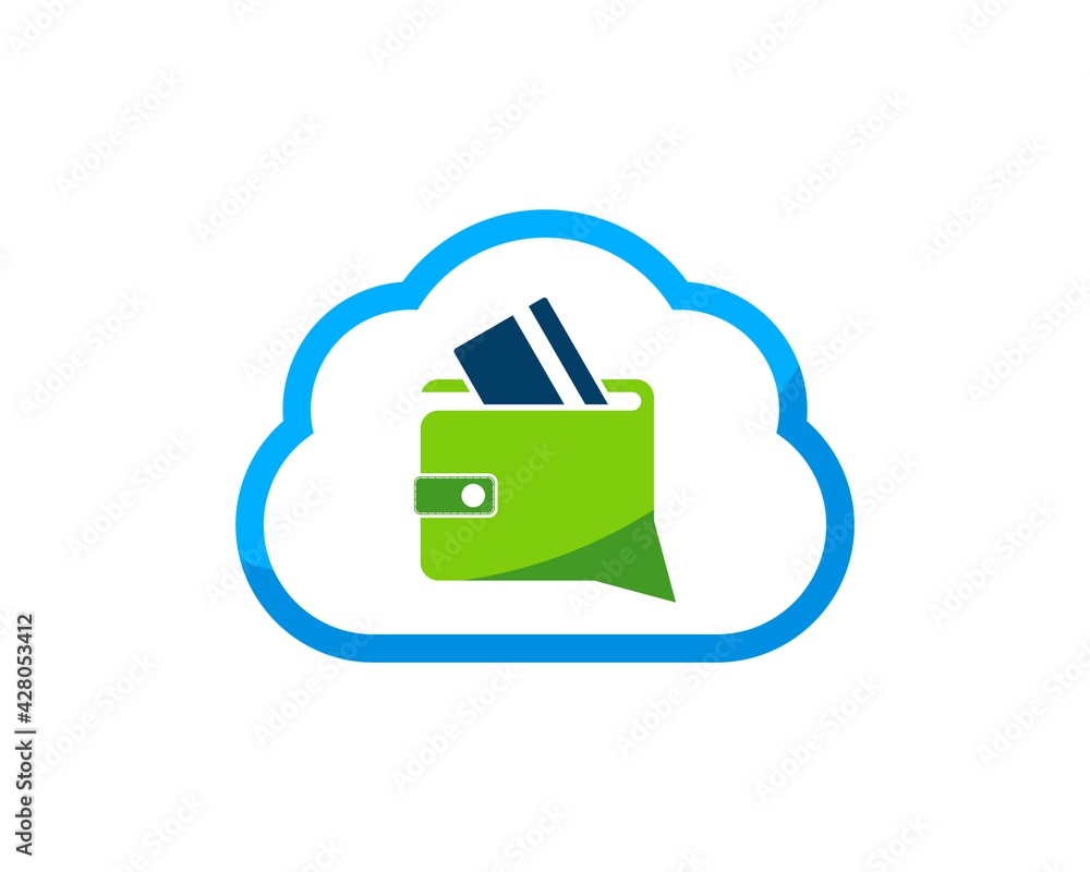 Simple cloud with with wallet chat inside