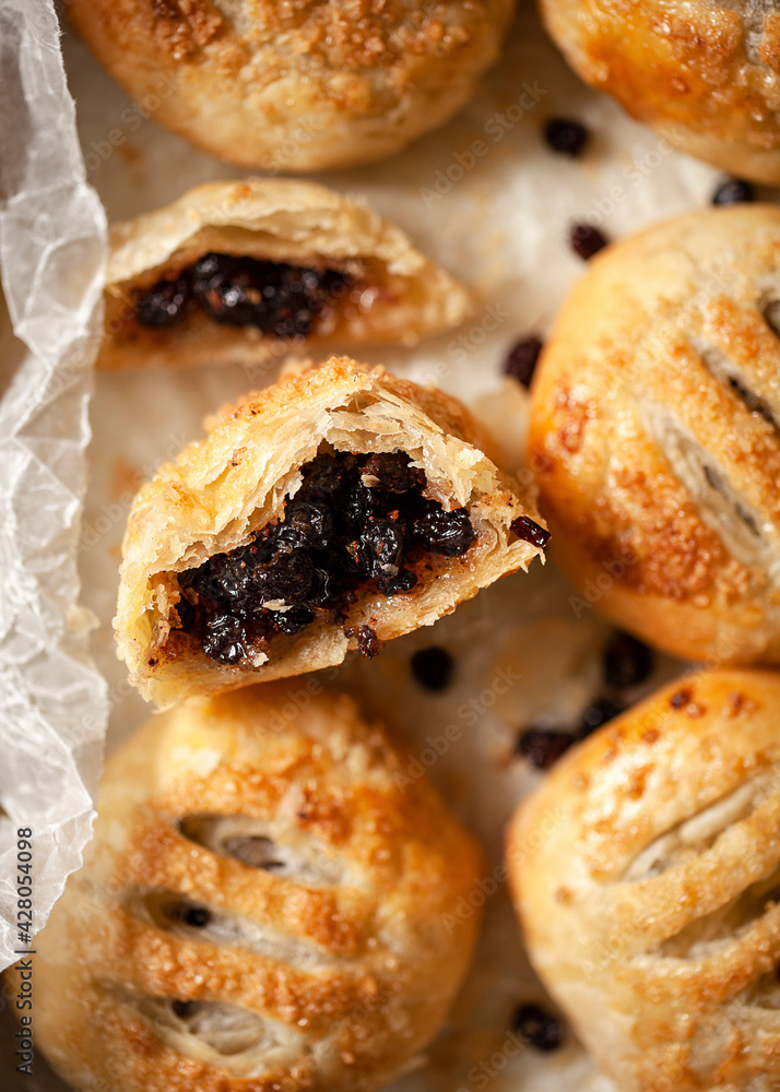 A Cut Open Eccles Cake A Cut Open Eccles Cake