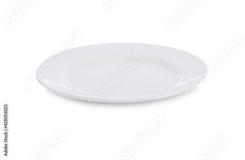 White plate ceramic isolated on white background