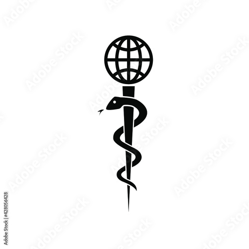 Illustration Vector graphic of Medical Snake Logo