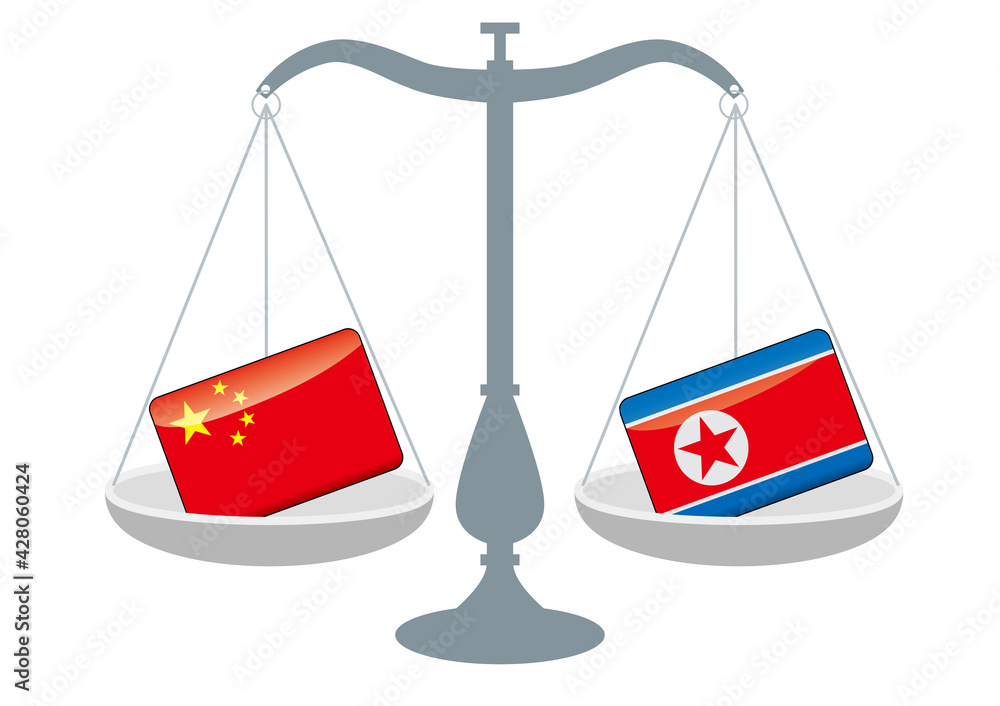 天秤と国旗 中国と北朝鮮の国旗 国家対立 国家紛争 国際司法 貿易のイメージイラスト Stock Vector Adobe Stock 天秤と国旗 中国と北朝鮮の国旗 国家対立 国家紛争 国際司法 貿易のイメージイラスト Stock Vector Adobe Stock