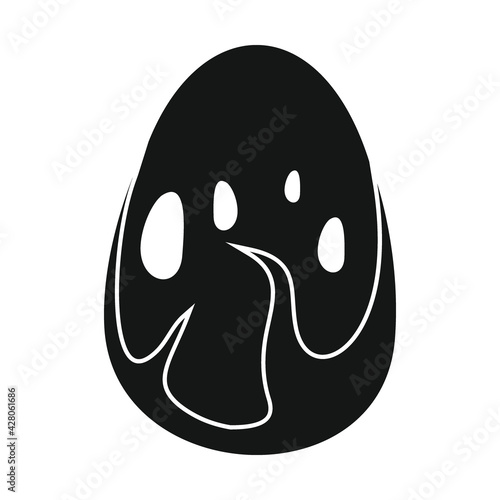 Vector steak black simple icon isolated on white