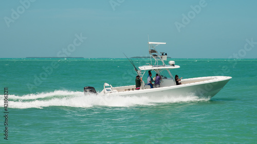 Slika na platnu Fishing boat or yacht