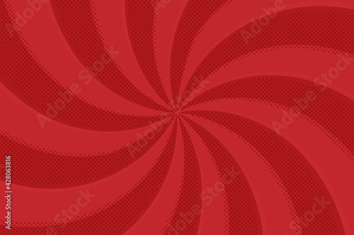 水玉ドットとうずまき背景
 Twirl Radial abstract background ray