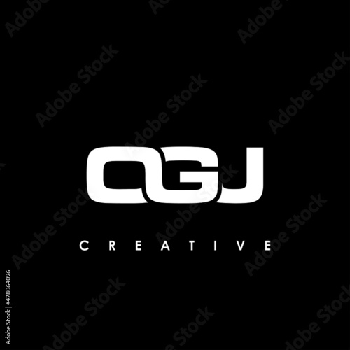 OGJ Letter Initial Logo Design Template Vector Illustration