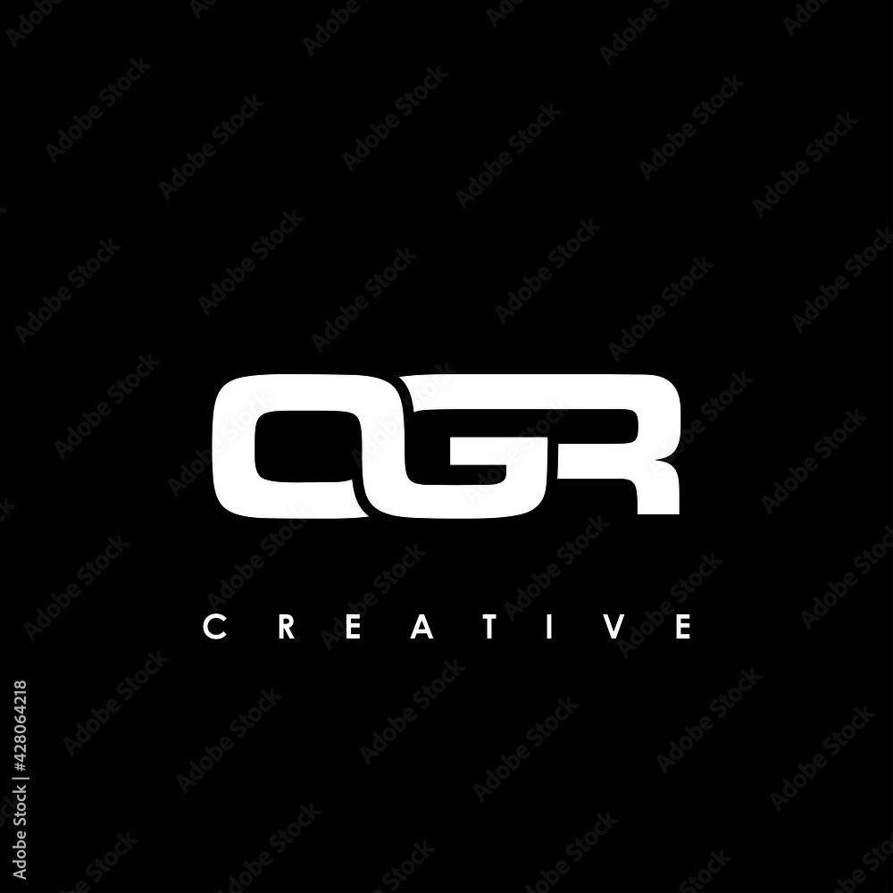 OGR Letter Initial Logo Design Template Vector Illustration - obrazy, fototapety, plakaty 