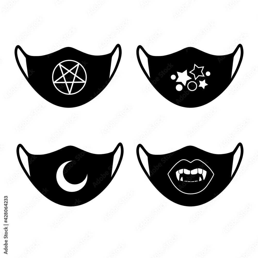 a set of several design options for masks a set of several design options for masks
